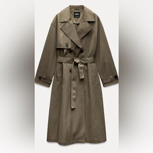 Zara Long Belted Trench Coat